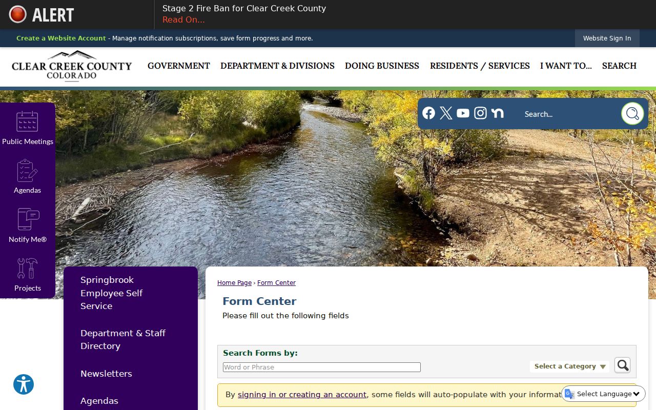 Clear Creek County criminal court records criminal justice request form